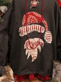 Christmas loose long sleeve printed sweatshirt