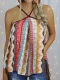 Spaghetti Tribal Cotton-Blend Casual Shirts & Tops