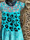 Short Sleeve Floral Leopard Paisley Shirts & Tops