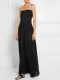 Vintage Strapless Solid Dresses