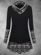 Black Jersey Tribal Long Sleeve Dresses