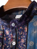 Men's Floral Patchwork Graphic Button Up Shirt