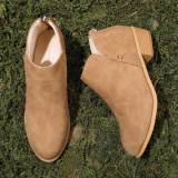 Plus Size Chunky Heel Short Boots Female Non-slip Cute Bootie