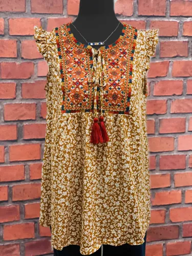 Shift Floral Sleeveless Printed Shirts & Tops