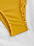 Solid Plunging One-Piece Swimsuit