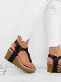 Women Large Size Adjustable Buckle Wedge Casual Sandals