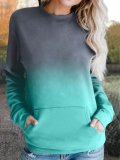 Casual Printed Long Sleeve Crew Neck Poskts T-shirt