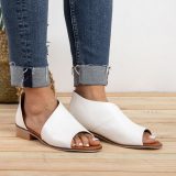 Pu Low Heel Date Sandals