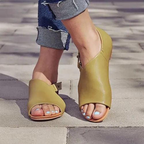 Women open toe closed back sandal Shoes
