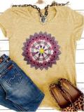 Short Sleeve Round Neck Printed Shirts & Tops