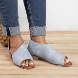 Pu Low Heel Date Sandals