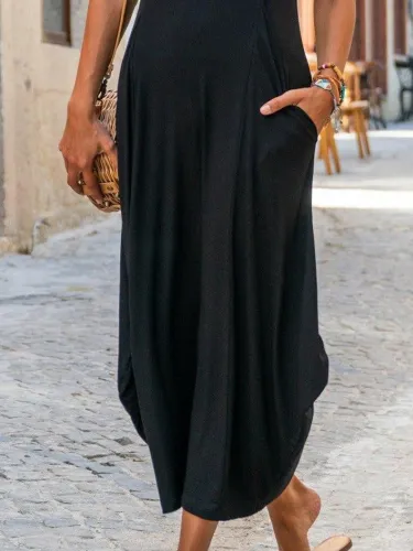 Casual Plain A-Line Dresses