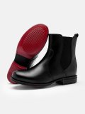 Women's Vintage Low Heel Plus Size Ankle Booties Slip-on Short Chelsea Boots