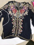 Vintage Long Sleeve Floral-Print Shirts & Tops