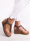 Women Large Size Adjustable Buckle Wedge Casual Sandals