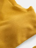Solid One Shoulder Wave Hem Bikini