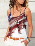 Love American Fashion Jersey U-Neck Sleeveless Shirts & Tops