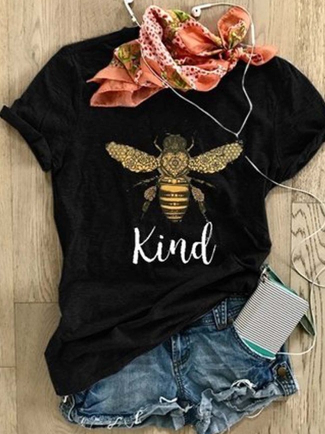 Casual Short Sleeve Printed Shirts & Tops