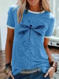 Cotton-Blend Casual Graphic Shirts & Tops