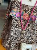 Leopard Vintage Sleeveless Shirts & Tops