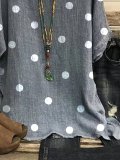 Gray Floral-Print Casual Crew Neck Short Sleeve Shirts & Tops