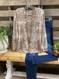 Leopard Crew Neck Casual Printed Leopard Shirts & Tops
