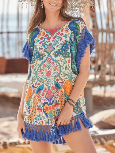 Shift Crew Neck Casual Dresses