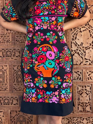 Square Neck Printed Casual Short Sleeve Dresses