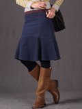 Plus Size Casual Solid Skirts
