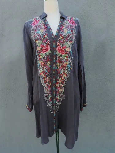 Printed Vintage Long Sleeve Dresses