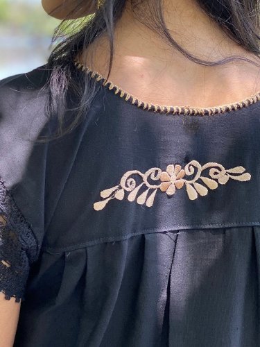 Vintage Paneled Short Sleeve Tribal Dresses