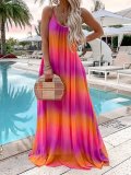 Summer Sleeveless Gradient Maxi Dresses