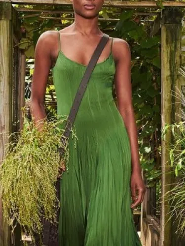 Vintage Sleeveless Crew Neck Dresses