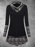 Black Jersey Tribal Long Sleeve Dresses
