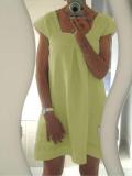 White Short Sleeve Shift Solid Dresses
