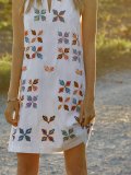Casual Western V-neck vintage sleeveless dress