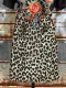 Cotton-Blend Color-Block Short Sleeve Dresses