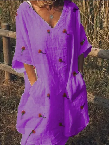 Short Sleeve Solid Dresses