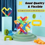 Building Blocks Kids Educational Toys Creative STEM Tube Locks Construction Kit Pipe Tube Building Sets Preschool Learning Toys, Present Gift for Kids Boys and Girls 3+, 250 Pieces with Storage Box