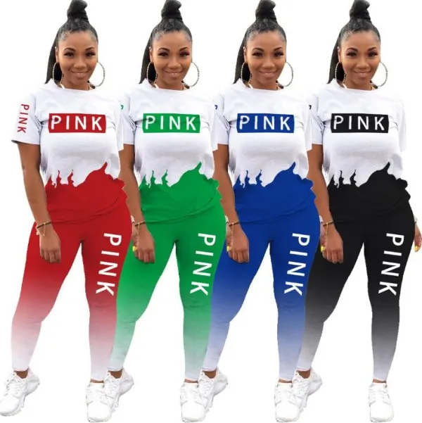 Two-year set of new cute sports printed letters for spring (in stock) MTY6502