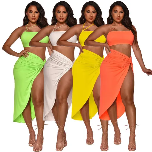 Womens hot style pleated tie suit skirt sexy split irregular skirt MY9879