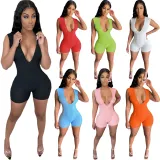Womens printed sexy pleated dress cute R6424