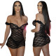 Sexy one-neck lace see-through dress retro sexy nightclub skirt MY9875