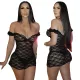 Sexy one-neck lace see-through dress retro sexy nightclub skirt MY9875