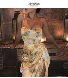 Sexy dress with cotton suspenders KR21033
