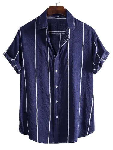 Men's striped print shirt