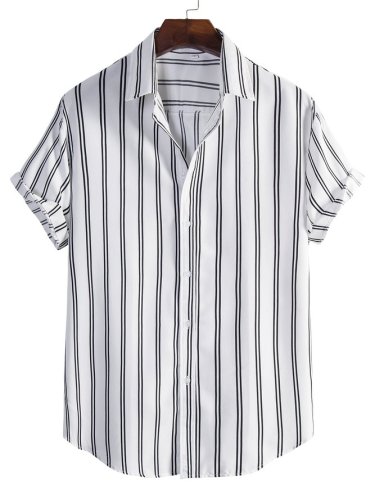 Men's Printed Vintage Striped Shirts