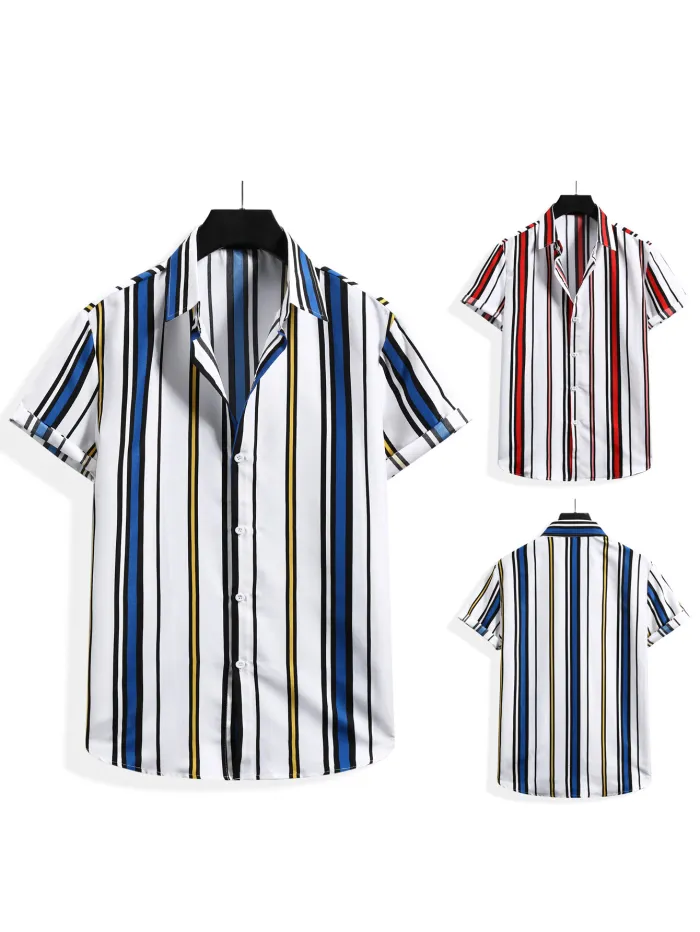 Mens Printed Holiday Short Sleeve Shirts