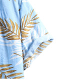Hawaiian Blue Print Casual Shirt