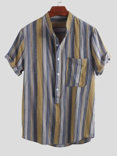 Men's Vintage Shirt Collar Shirts